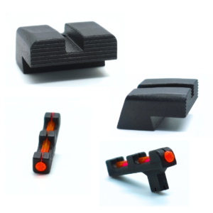 Conjunto 1911 IMBEL Alça Flat. Visada padrão 3mm. Massa com Fibra