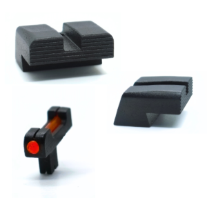 Conjunto IMBEL 1911 Alça Flat. Visada padrão 3mm. Massa com Fibra